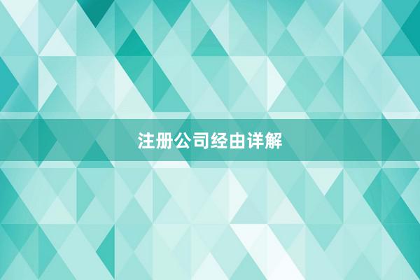 注册公司经由详解